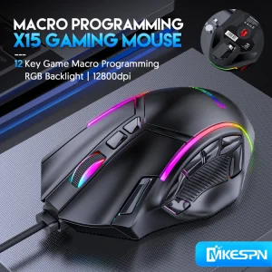 Gaming Mouse 12 Programmable Keys