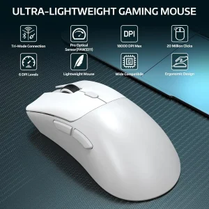 Wireless Gaming Mouse, Tri-Mode Connection
