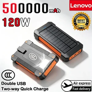 Portable Solar Battery With Flashlight 500000mah